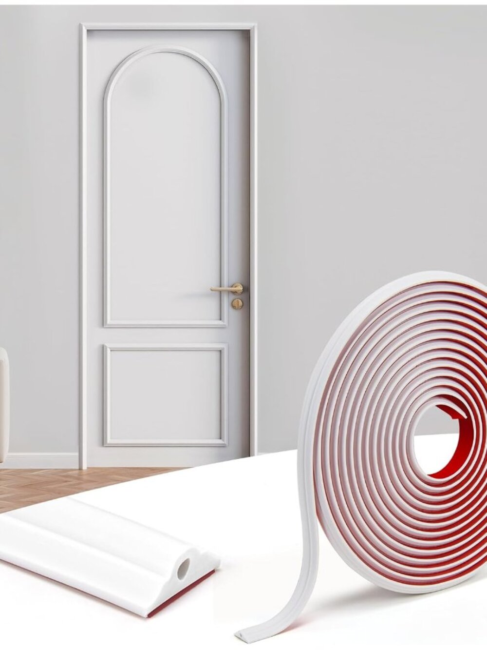 30 ft Flexible Peel and Stick Crown Molding Trim, Wall Decor, White
